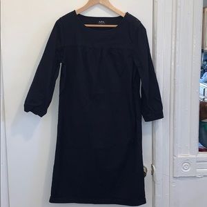 A.P.C. Cotton jacquard dot pattern Navy dress M